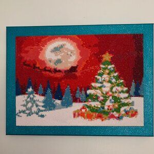 SANTA In The Night Sky - 12 x 16"